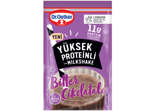 Yüksek Proteinli Milkshake Bitter Çikolatalı