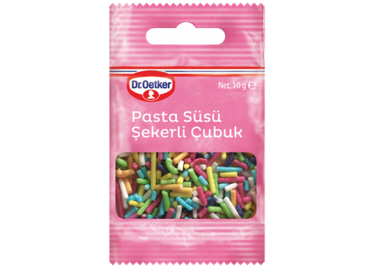 Pasta Süsü Şekerli Çubuk